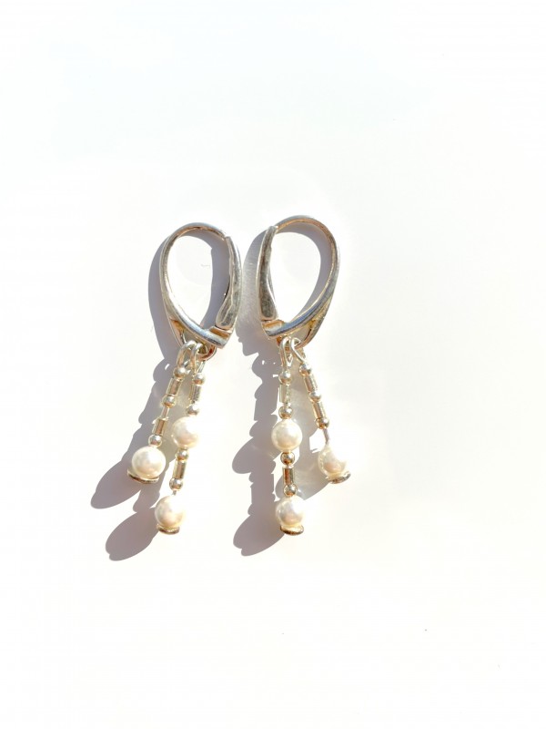 Mother of pearl earrings sterling silver