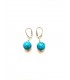 Blue earrings with howlith