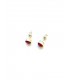 Coral stud earrings sterling silver