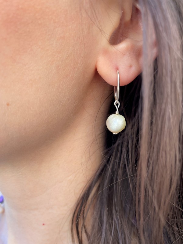 Pearl earrings sterlig silver