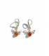 Amber earrings 925 silver