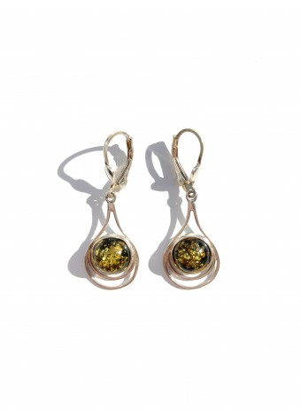 Amber earrings 925 silver