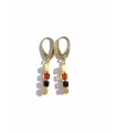 Amber earrings silver gold plated