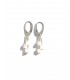 Rock crystal earrings sterling silver