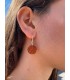 Amber earrings sterling silver