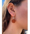 Amber earrings sterling silver