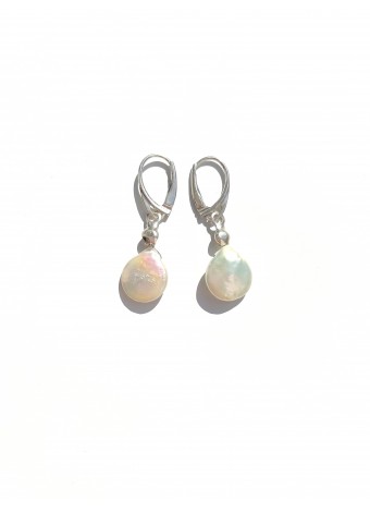 Pearl earrings sterling silver