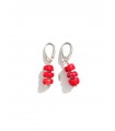 Coral earrings 925 silver
