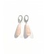 rose quartz teardrop earrings 925 silver