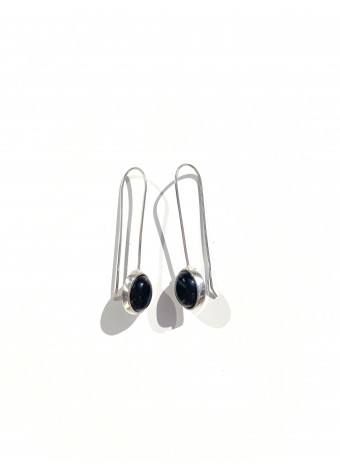 handmade onyx earrings 925 silver