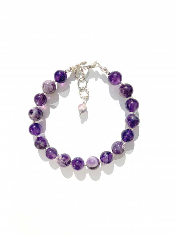amethyst bracelet handmade 925 silver