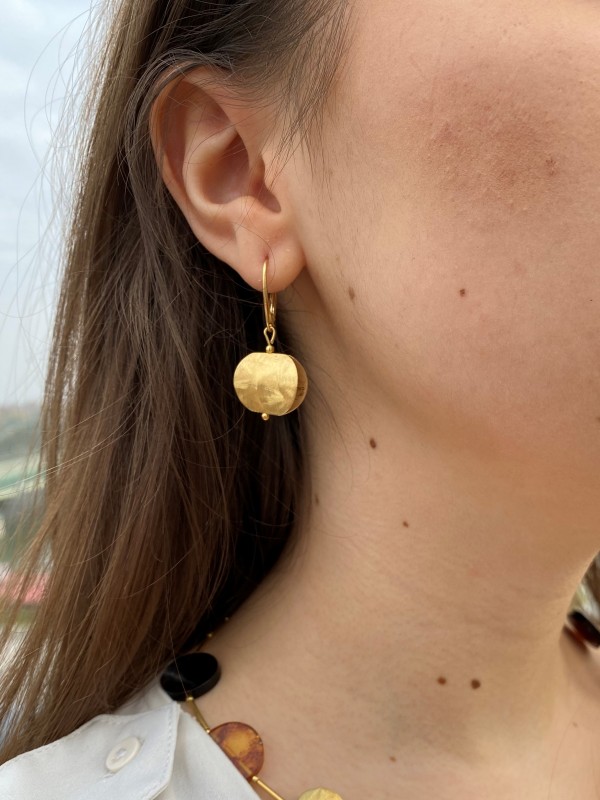 Kolczyki jabłuszko srebro pozłacane